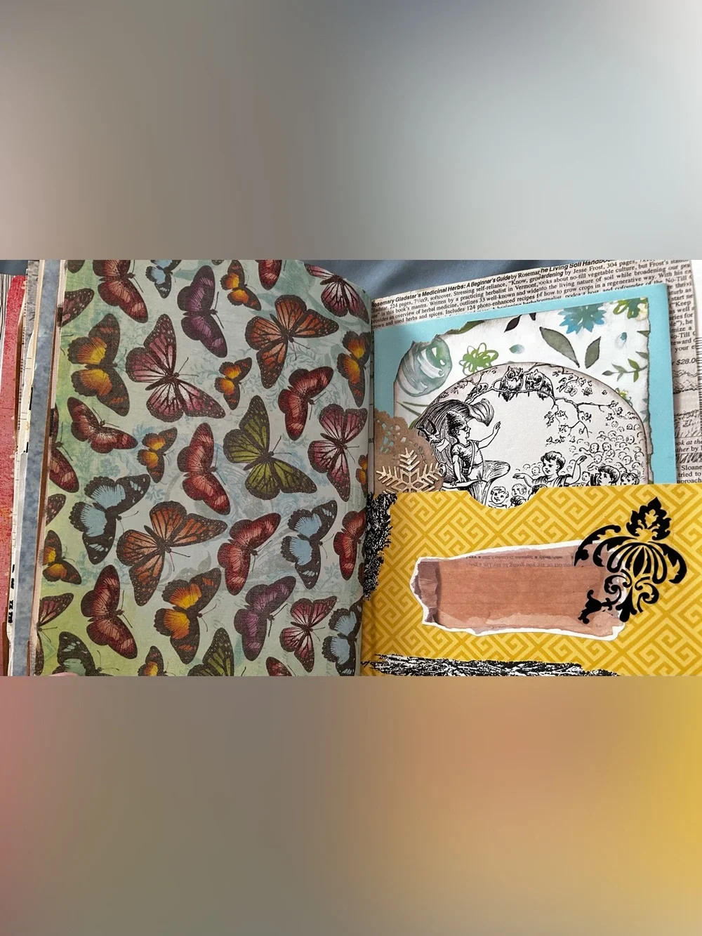 Handcrafted Fun Journal with Green Waffle Texture and Burgundy Accents Cover